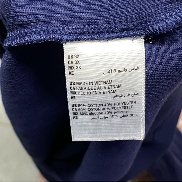 NEW On 34th Blue Long Sleeve Tee Shirt Blouse 3X - Picture 4 of 4